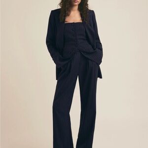 NWT! Favorite Daughter The Dream Favorite Pant Pinstripe Navy